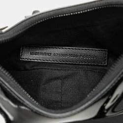 Balenciaga Black Patent Leather Motocross Le Cagole XS Shoulder Bag