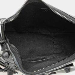 Balenciaga Black Patent Leather Motocross Le Cagole XS Shoulder Bag