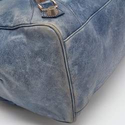 Pre Owned Balenciaga Blue Leather Classic RGH Midday Bag