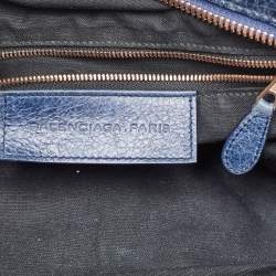 Pre Owned Balenciaga Blue Leather Classic RGH Midday Bag