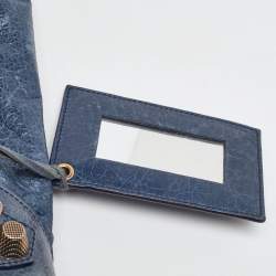 Pre Owned Balenciaga Blue Leather Classic RGH Midday Bag