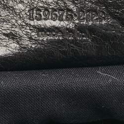 Pre Owned Balenciaga Black Leather Classic Hardware Oval Clutch