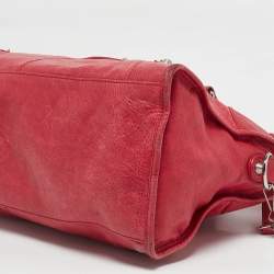 Pre Owned Balenciaga Red Leather RSH Part Time Bag