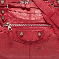 Pre Owned Balenciaga Red Leather RSH Part Time Bag
