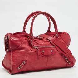 Pre Owned Balenciaga Red Leather RSH Part Time Bag