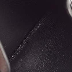 Balenciaga Black Leather Logo Print Card Holder