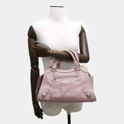 Balenciaga Pink Leather Neo Classic City Top Handle Bag