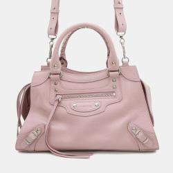 Balenciaga Pink Leather Neo Classic City Top Handle Bag