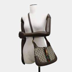 Balenciaga x Gucci Collaboration Beige/Brown Pvd Leather Small Jackie1961 The Hacker Project Bag