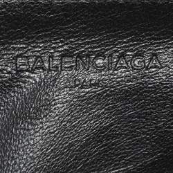 Balenciaga Grey Croc Embossed Calf Hair Small Cable Shopper Tote