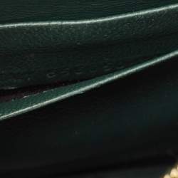 Balenciaga Green Croc Embossed Leather Hourglass Wallet on Chain