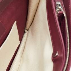 مملوكة مسبقًا Balenciaga Off-White/Burgundy Canvas and Leather Navy Pochette Crossbody Bag