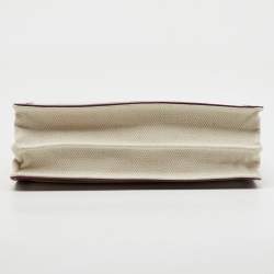 مملوكة مسبقًا Balenciaga Off-White/Burgundy Canvas and Leather Navy Pochette Crossbody Bag