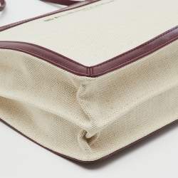 مملوكة مسبقًا Balenciaga Off-White/Burgundy Canvas and Leather Navy Pochette Crossbody Bag