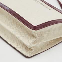 مملوكة مسبقًا Balenciaga Off-White/Burgundy Canvas and Leather Navy Pochette Crossbody Bag