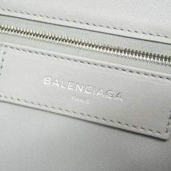 Balenciaga Gray Mouton and Leather Papier A6 Shoulder Bag