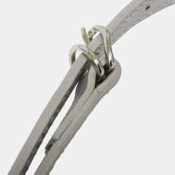 Balenciaga Gray Mouton and Leather Papier A6 Shoulder Bag