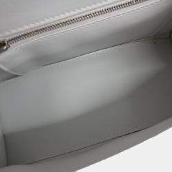 Balenciaga White Leather Hourglass Top Handle Bag S