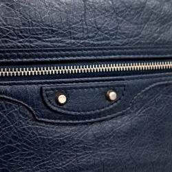 Balenciaga Blue Leather Motor Clutch