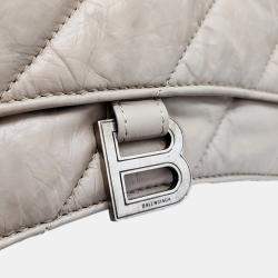 Balenciaga Beige Leather Crush Chain Bag XS