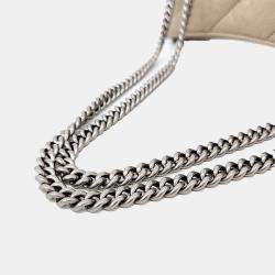Balenciaga Beige Leather Crush Chain Bag XS