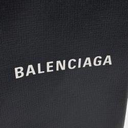 Pre Owned Balenciaga Black Leather shopping phone holder bag