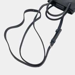 Pre Owned Balenciaga Black Leather shopping phone holder bag