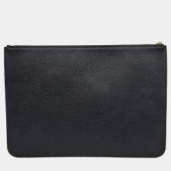 Pre Owned Balenciaga Black Leather clutch