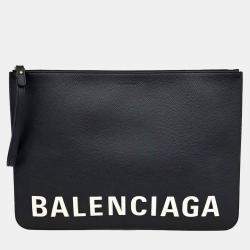 Balenciaga Black Leather clutch