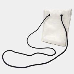 Balenciaga White Leather Explorer Mini Crossbody Bag