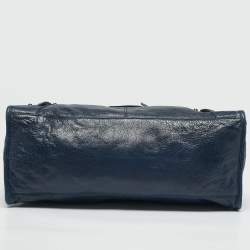 Pre Owned Balenciaga Navy Blue Leather RH Part Time Bag