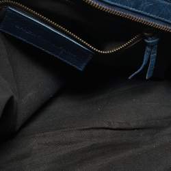 Pre Owned Balenciaga Navy Blue Leather RH Part Time Bag