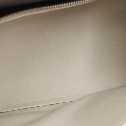 Balenciaga White Croc Embossed Leather Small Hourglass Top Handle Bag