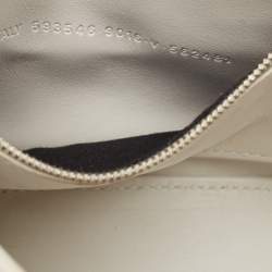Balenciaga White Croc Embossed Leather Small Hourglass Top Handle Bag