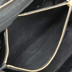 Balenciaga Black Crackle Leather Small Blanket Square Bag