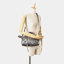 Balenciaga Silver XS Metallic Lambskin Motocross Neo Cagole