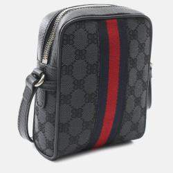 Balenciaga Black The Hacker Project Mini BB Supreme Web Ophidia Crossbody