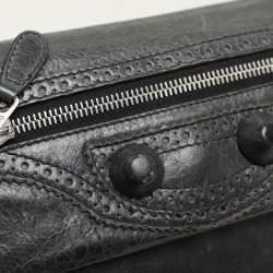 Balenciaga Moss Green Leather Classic Giant Envelope Clutch