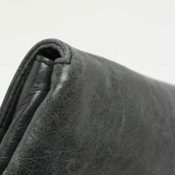 Balenciaga Moss Green Leather Classic Giant Envelope Clutch