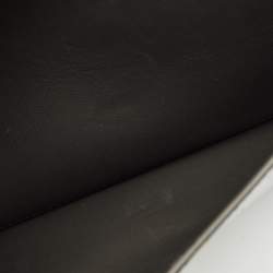 Pre Owned Balenciaga Grey Croc Embossed Leather Hourglass Flat Pouch 