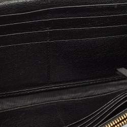 Balenciaga Black Leather Classic Metallic Edge Continental Wallet