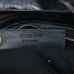 Pre Owned Balenciaga Metallic Dark Blue Leather RH Classic City Tote