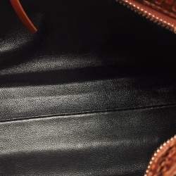 Balenciaga Brown/Black Python and Leather Mini Metallic Edge City Bag