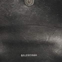 Balenciaga Metallic Lilac Croc Embossed Leather XS Hourglass Top Handle Bag  