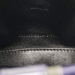Balenciaga Metallic Lilac Croc Embossed Leather XS Hourglass Top Handle Bag  