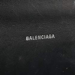 Balenciaga Metallic Lilac Croc Embossed Leather XS Hourglass Top Handle Bag  