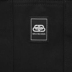 Balenciaga Black Nylon XS Trade East-West Tote