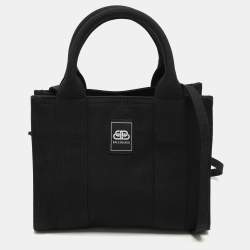 Balenciaga Black Nylon XS Trade East-West Tote