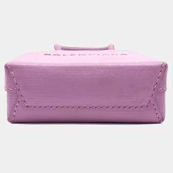 Balenciaga Purple Leather shopping phone holder bag