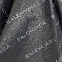 Pre Owned Balenciaga Black Leather Supermarket Shopper Bag
